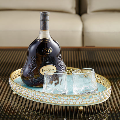 Azure Pearl Filigree Tray