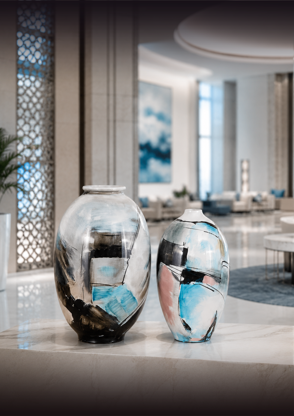 Abstract Horizon Ceramic Vase