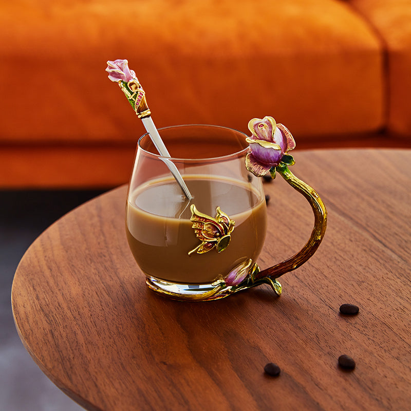 طقم زجاج وملاعق رويال روز إنشانتمنت