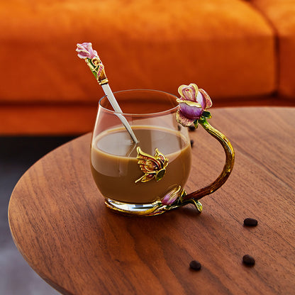 طقم زجاج وملاعق رويال روز إنشانتمنت