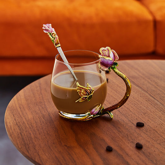 طقم زجاج وملاعق رويال روز إنشانتمنت