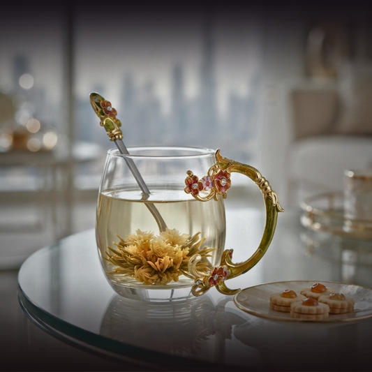 Golden Rose Garden Tea Cup