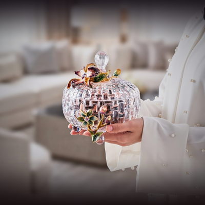 Amethyst Orchid Woven Glass Jar