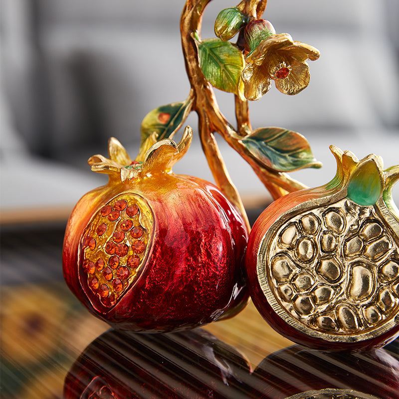 Imperial Pomegranate & Songbird Figurine