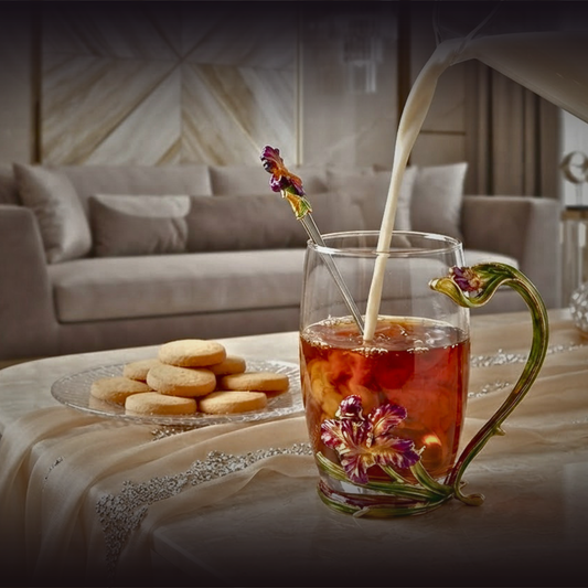 Meadow Bloom Glass Tea Cup