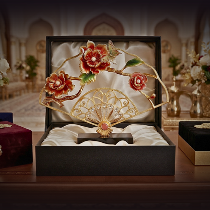 Imperial Golden Filigree "Royal Blossom" Fan