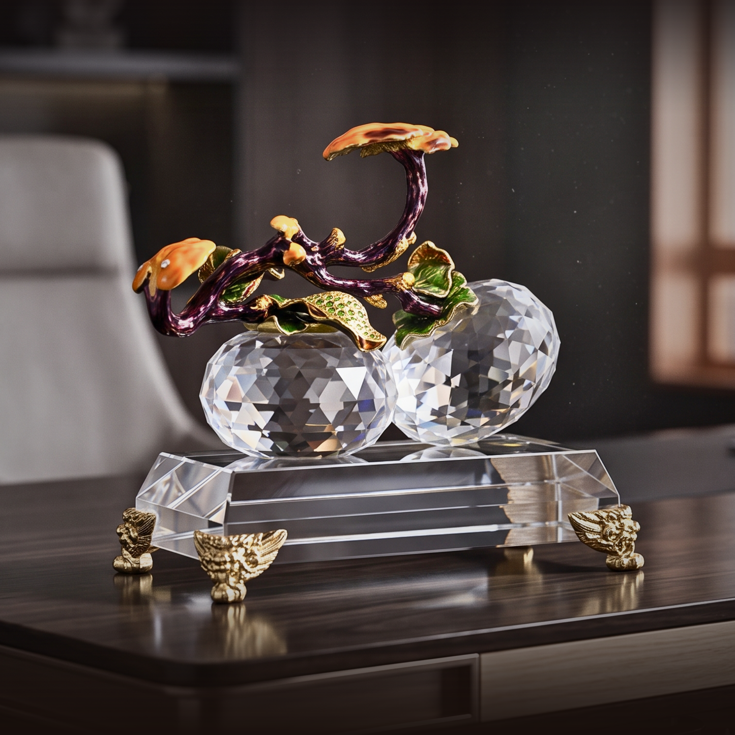 Gilded Harvest Prismatic Sculpture