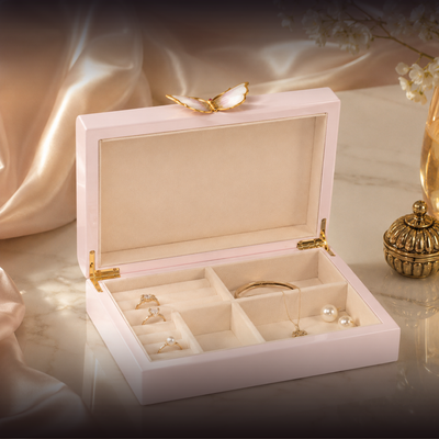 Blush Butterfly Jewelry Box