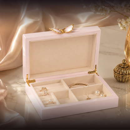 Blush Butterfly Jewelry Box