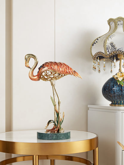 Imperial Flamingo Elegance Gilded Pair