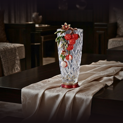 Imperial Lychee Harvest Crystal Vase