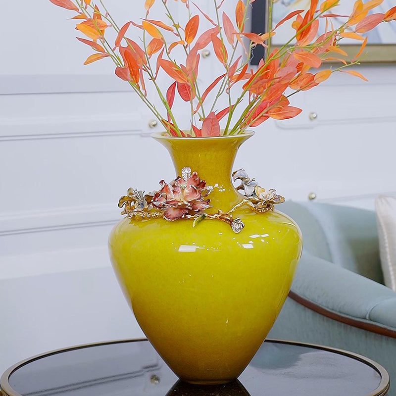 Solar Radiance "Jeweled Orchid" Artisan Vase