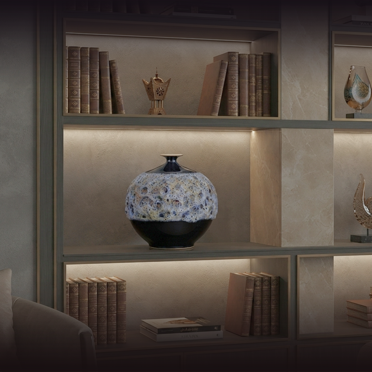 Lusso Vita "Lunar" Textured Vase