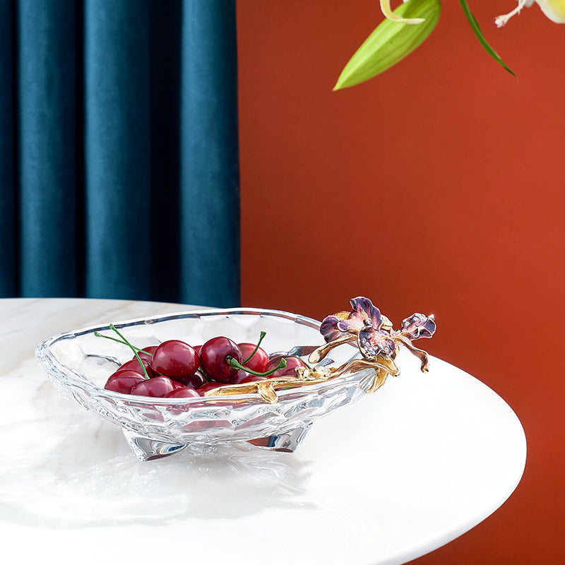 حوض على شكل قرص عسل من زهرة الأوركيد الجمشت