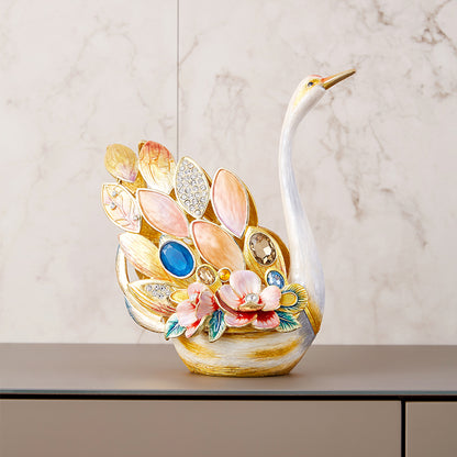 Eternal Grace Jeweled Swan Duo