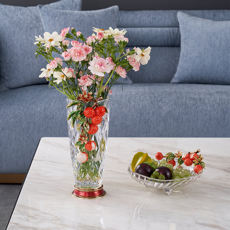 Imperial Lychee Harvest Crystal Vase