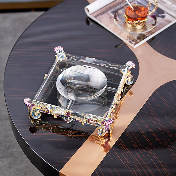 طبق كريستال باروكي من الجمشت الإمبراطوري