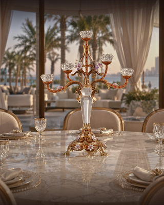 Imperial Amethyst Blossom Candelabra