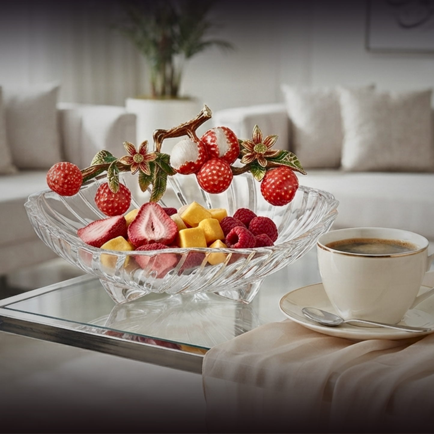 Crimson Lychee Shell Bowl