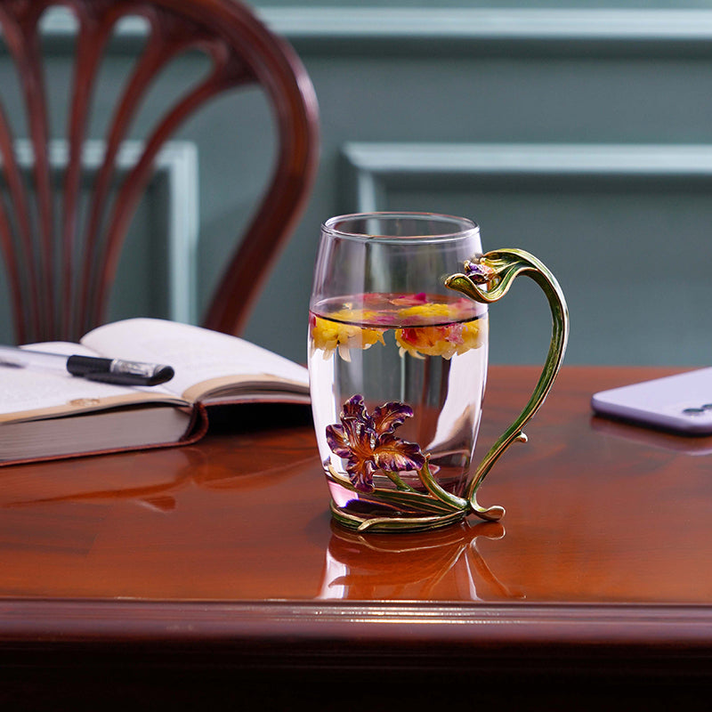 Meadow Bloom Glass Tea Cup