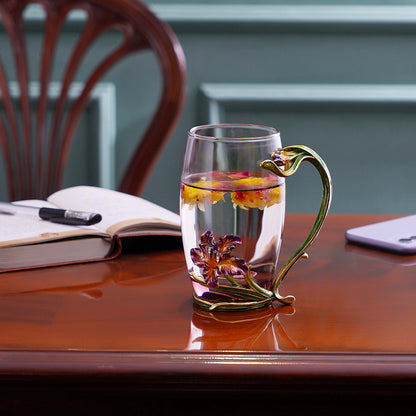 Meadow Bloom Glass Tea Cup
