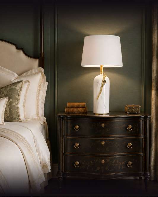 The "Celeste" Jeweled Marble Table Lamp