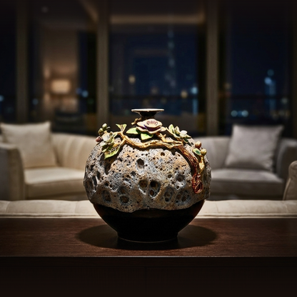 Midnight Lava Gilded Sphere