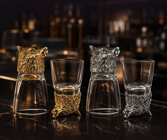 Golden Wolf Shot Glass