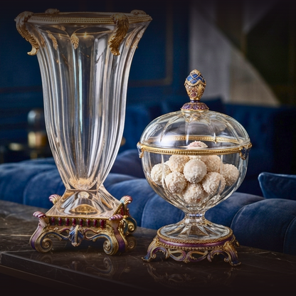 Imperial Crown Jeweled Candy Jar