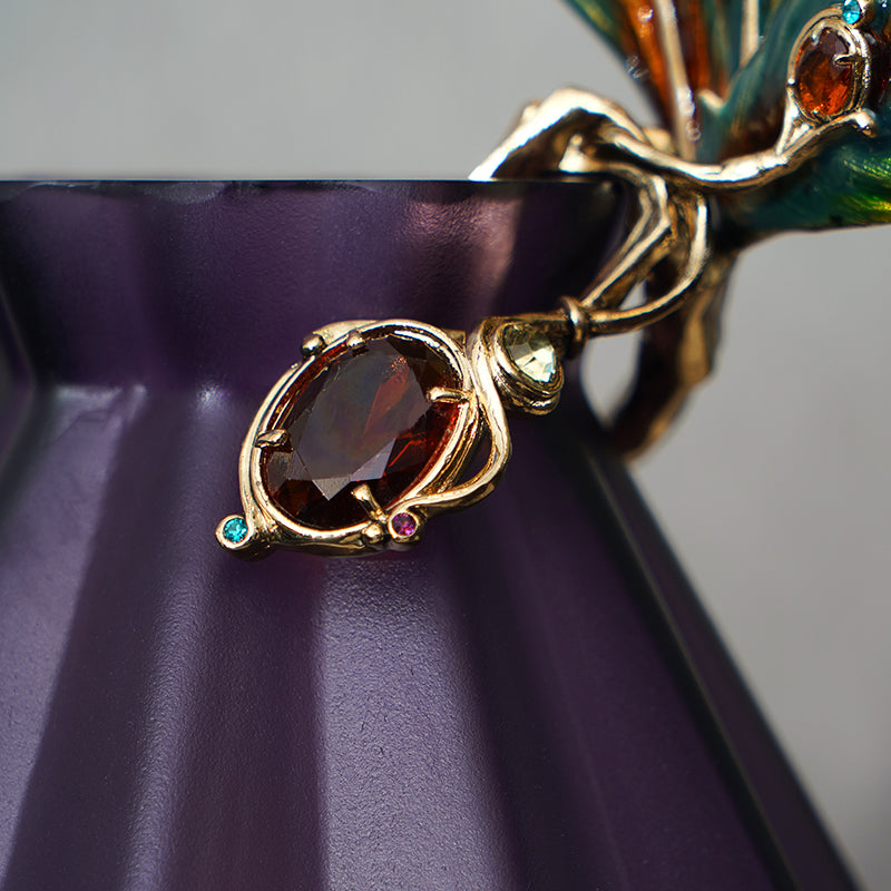 Amethyst Prism Glass Vase