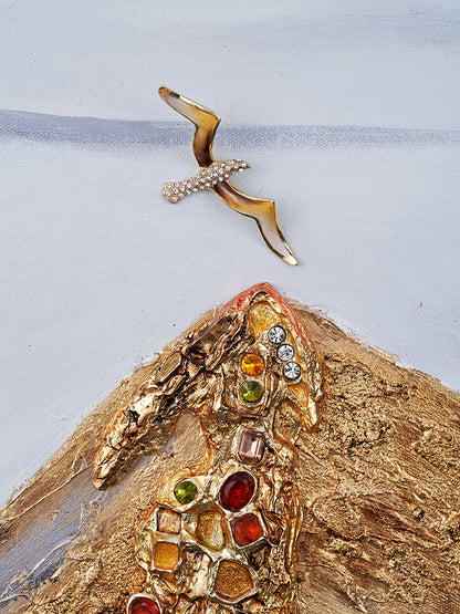 نقش بارز بعنوان "القمم المرصعة بالجواهر" من سلسلة "الجلال المذهب".