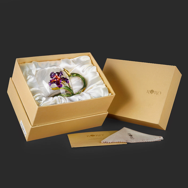 Violet Garden Glass Tea Cup