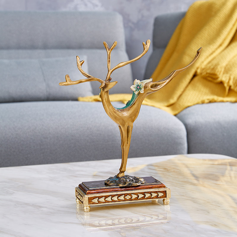 Golden Stag Majesty Figurine