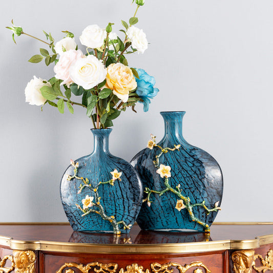 Celestial Azure Gilded Vase