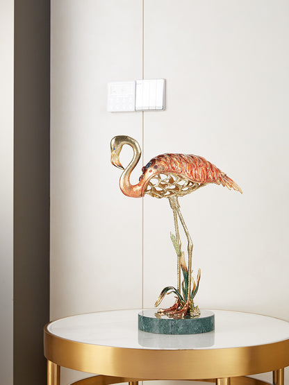Imperial Flamingo Elegance Gilded Pair
