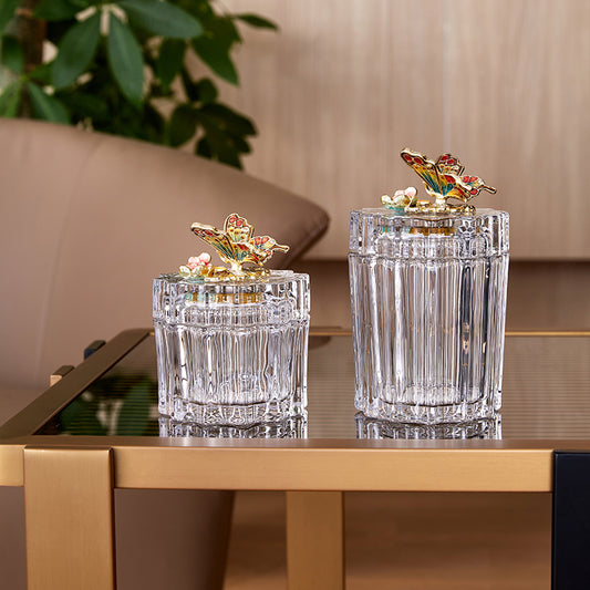 Majestic Tall Faceted Crystal Boxes