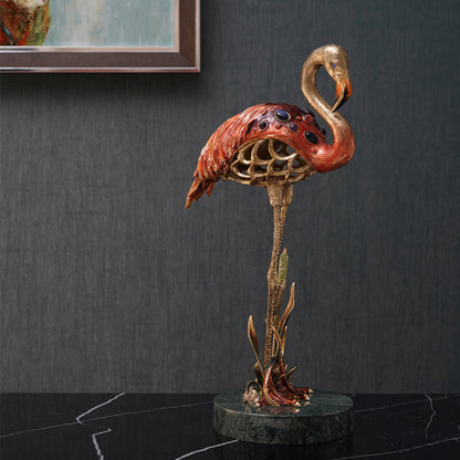 Gilded Flamingo Grace Artisan Sculpture