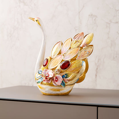 Eternal Grace Jeweled Swan Duo