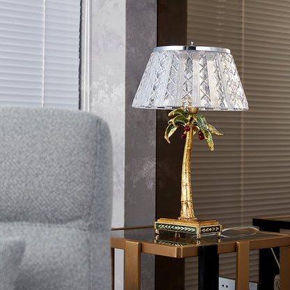Gilded Palm Crystal Luminaire