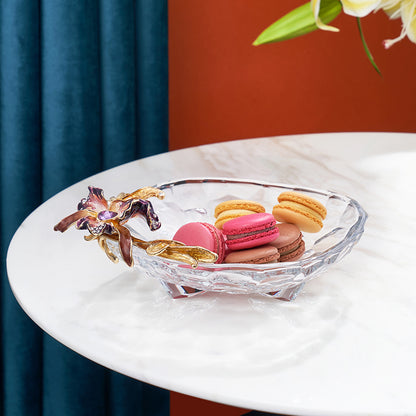 حوض على شكل قرص عسل من زهرة الأوركيد الجمشت