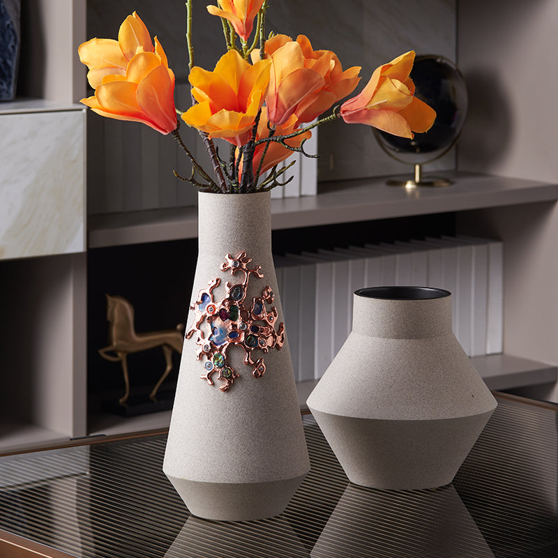 Dove Gray Ceramic Vase