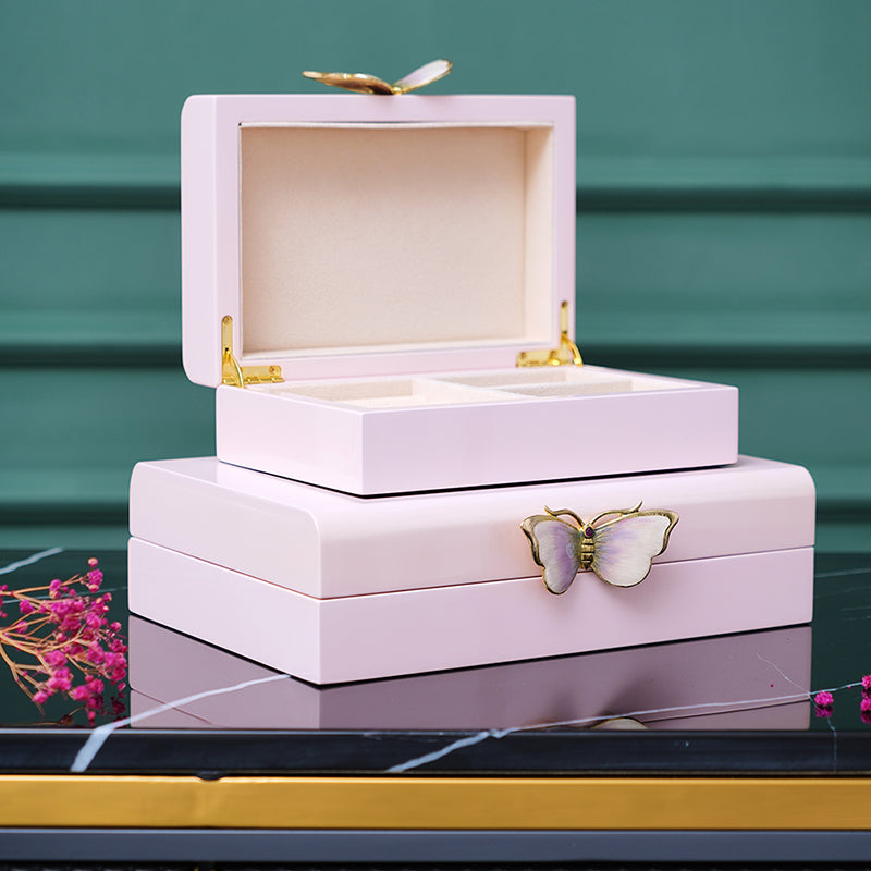 Blush Butterfly Jewelry Box