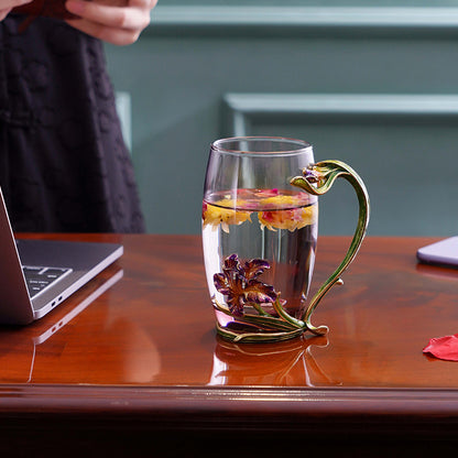Meadow Bloom Glass Tea Cup