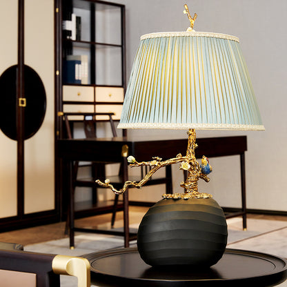 Midnight Sage Songbird Lamp