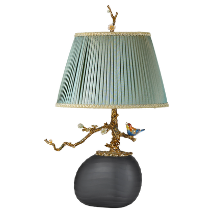 Midnight Sage Songbird Lamp