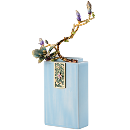Blue Blossoms Vase