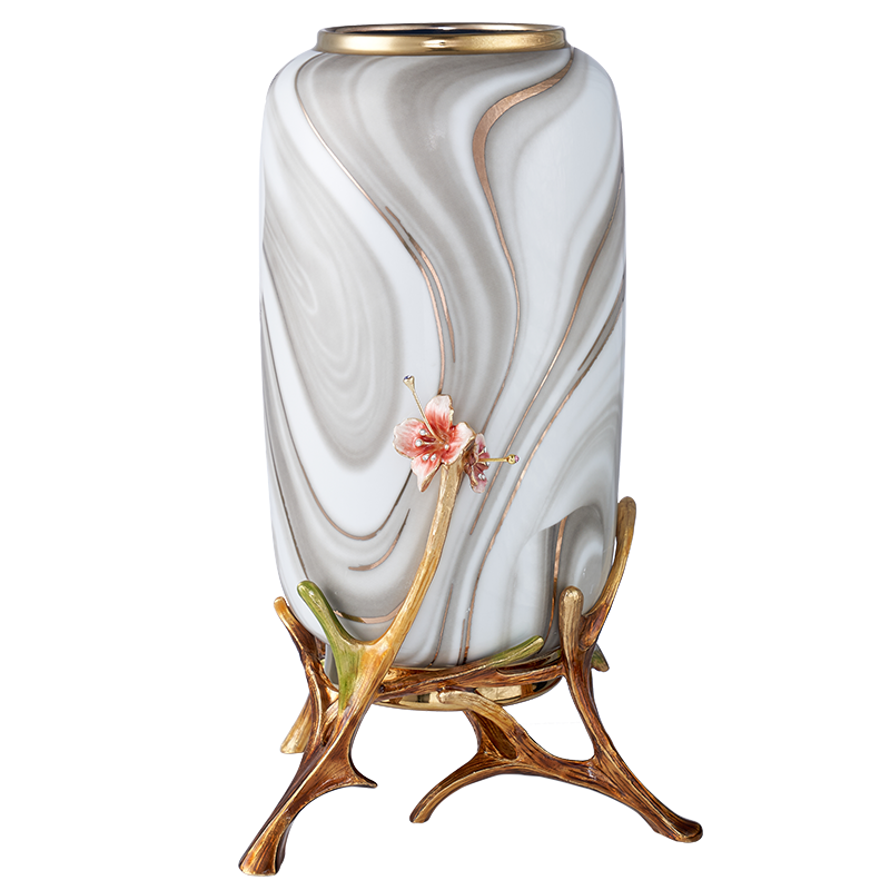 Marble Elegance Ceramic Vase