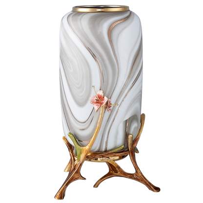 Marble Elegance Ceramic Vase