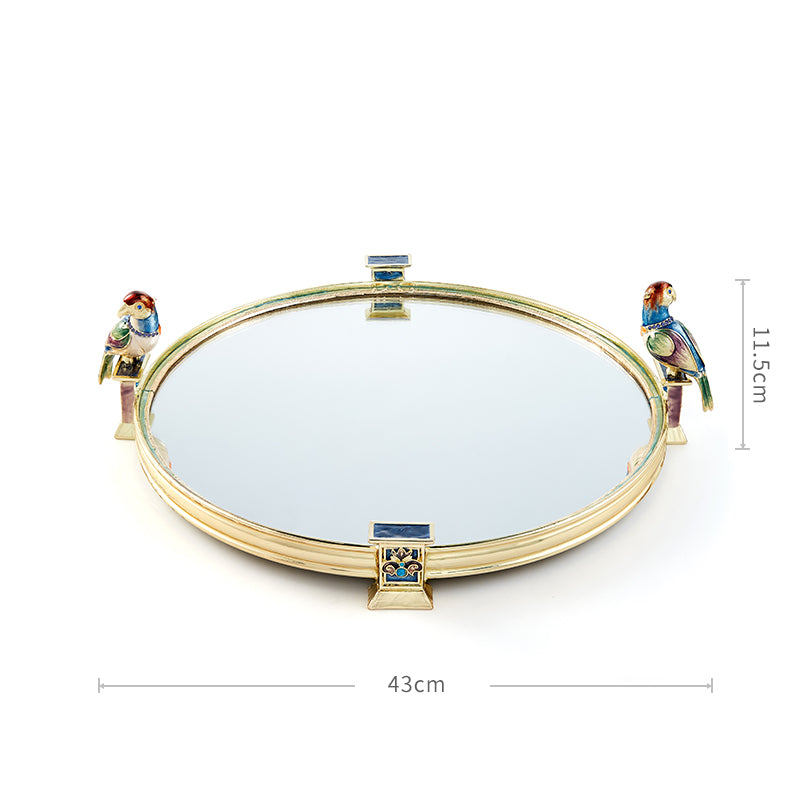 Sapphire Perch Mirrored Tray