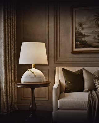 "Petale" Marble & Gold Table Lamp
